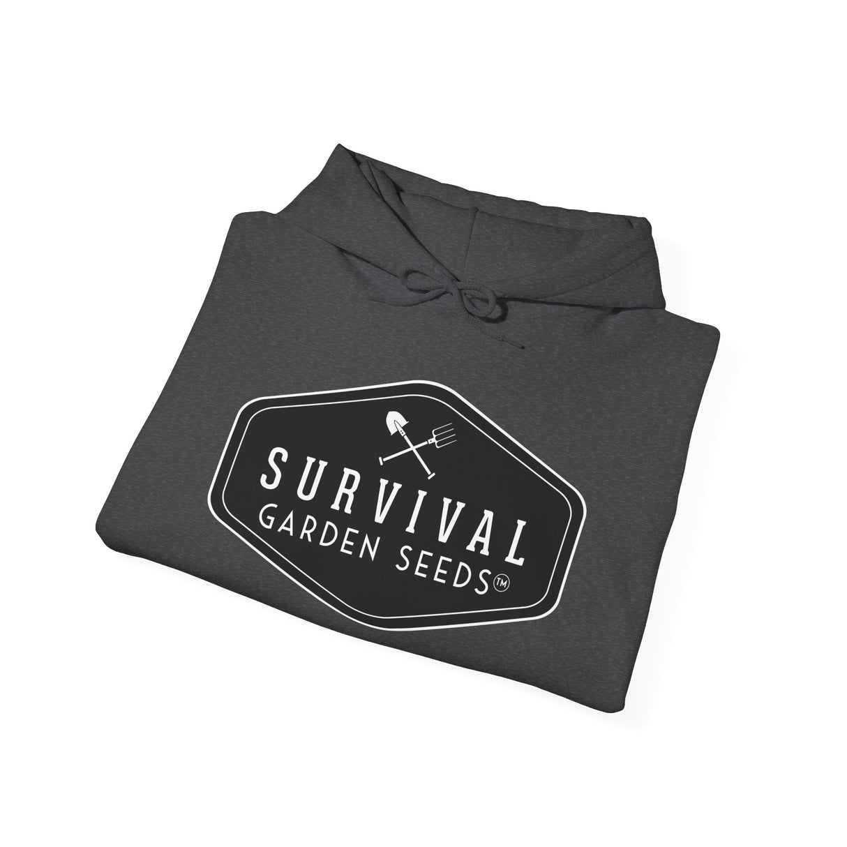Survival Garden Seeds Unisex Hoodie - folded - Dark Heather