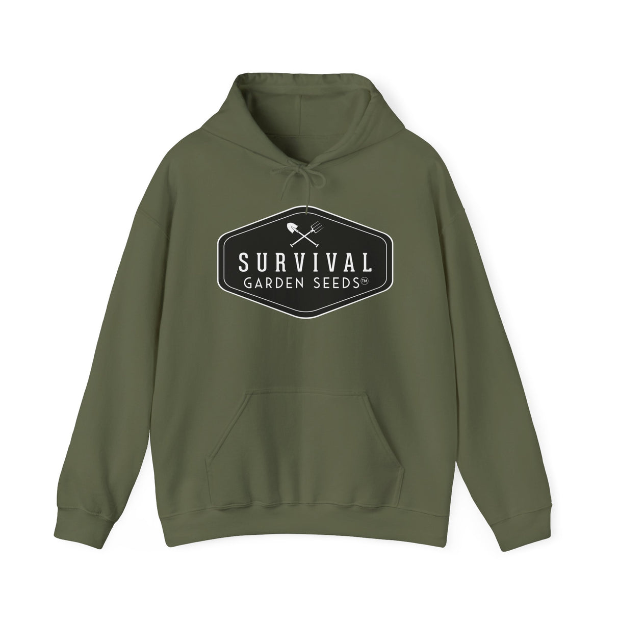 Survival Garden Seeds Unisex Hoodie - front - Military Green