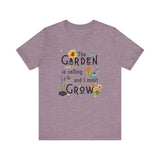 The Garden is Calling so I Must Grow Unisex Tee - front - Heather Purple