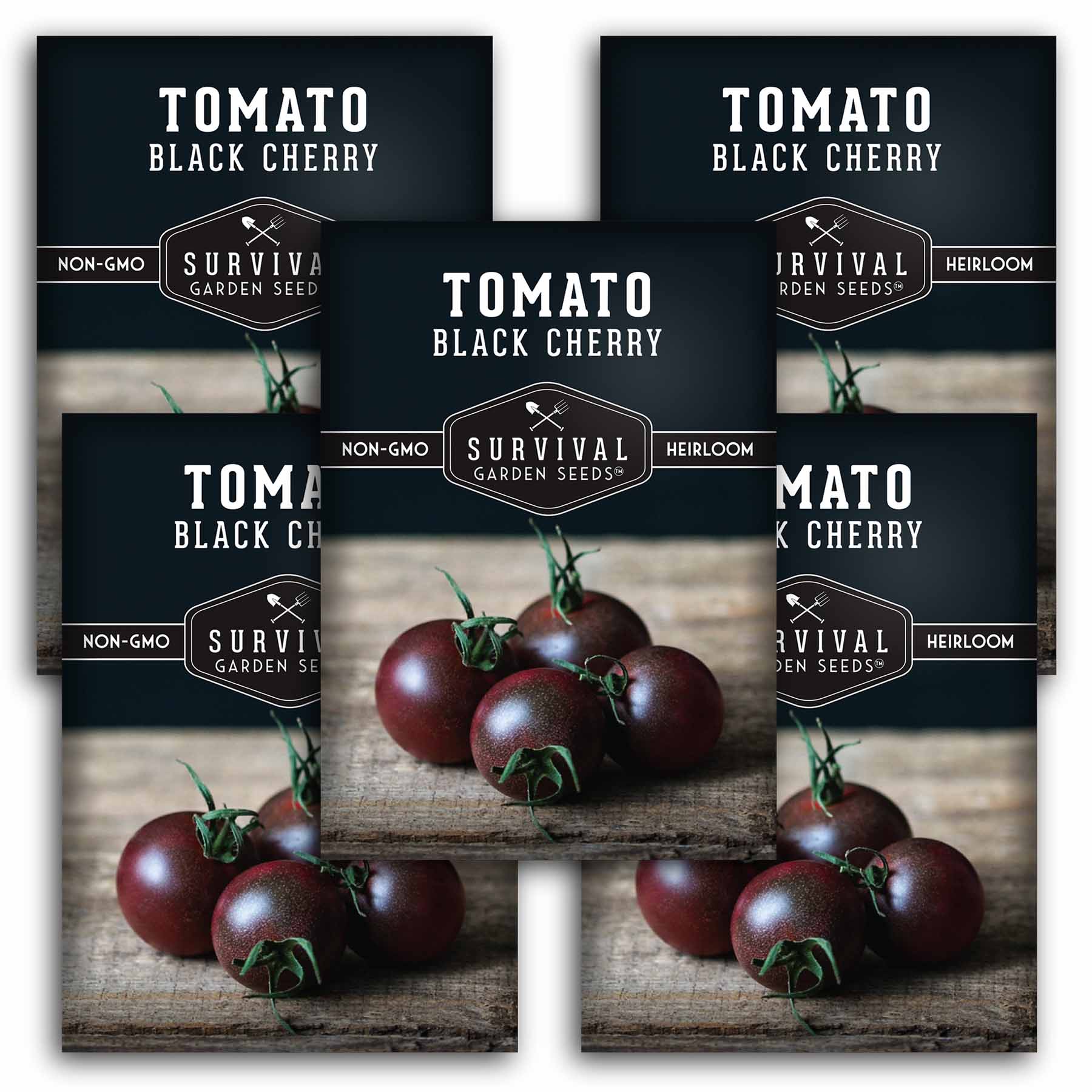 【black cherry】【2点まとめ】 Black Cherry Tomato – Heirloom Cherry Seeds – SurvivalGardenSeeds