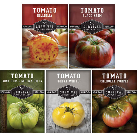 Colorful tomato seed collection