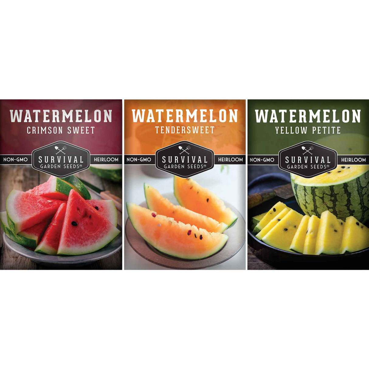 Tri-color watermelon seed collection