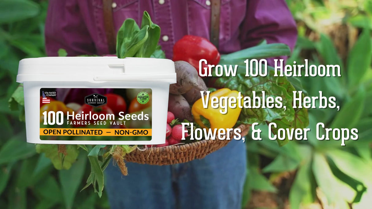 Video describing the contents and benefits of our 100 Pack Farmer Seed Vault