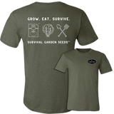 Unisex Short-Sleeve T-Shirt - SGS Logo/Grow. Eat. Survive.