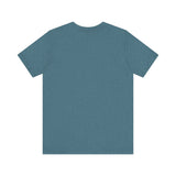 Unisex Cotton Tee - Farmacist - back - Heather Deep Teal