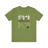 Unisex Cotton Tee - Farmacist - front - Heather Green