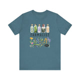Unisex Cotton Tee - Farmacist - front - Heather Deep Teal