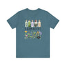 Unisex Cotton Tee - Farmacist - front - Heather Deep Teal