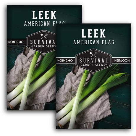 2 Packets of American Flag leek seeds