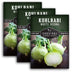 3 Packets of White Vienna Kohlrabi