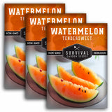 3 Packets of Tendersweet Watermelon seeds