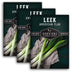 3 Packets of American Flag Leek seeds