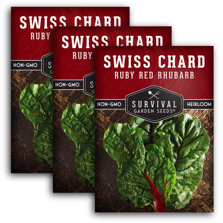 Ruby Red Rhubarb Swiss Chard Seeds