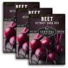 3 Packets of Detroit Dark Red Beet seeds