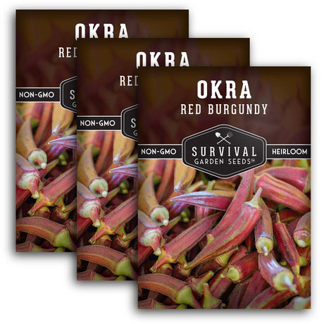 Red Burgundy Okra Seeds