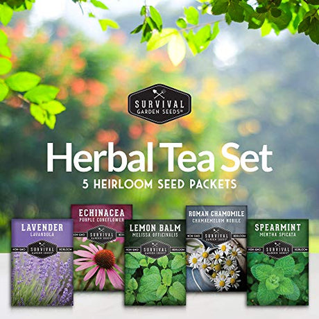 Herbal Tea Set - 5 Heirloom Seed Packets