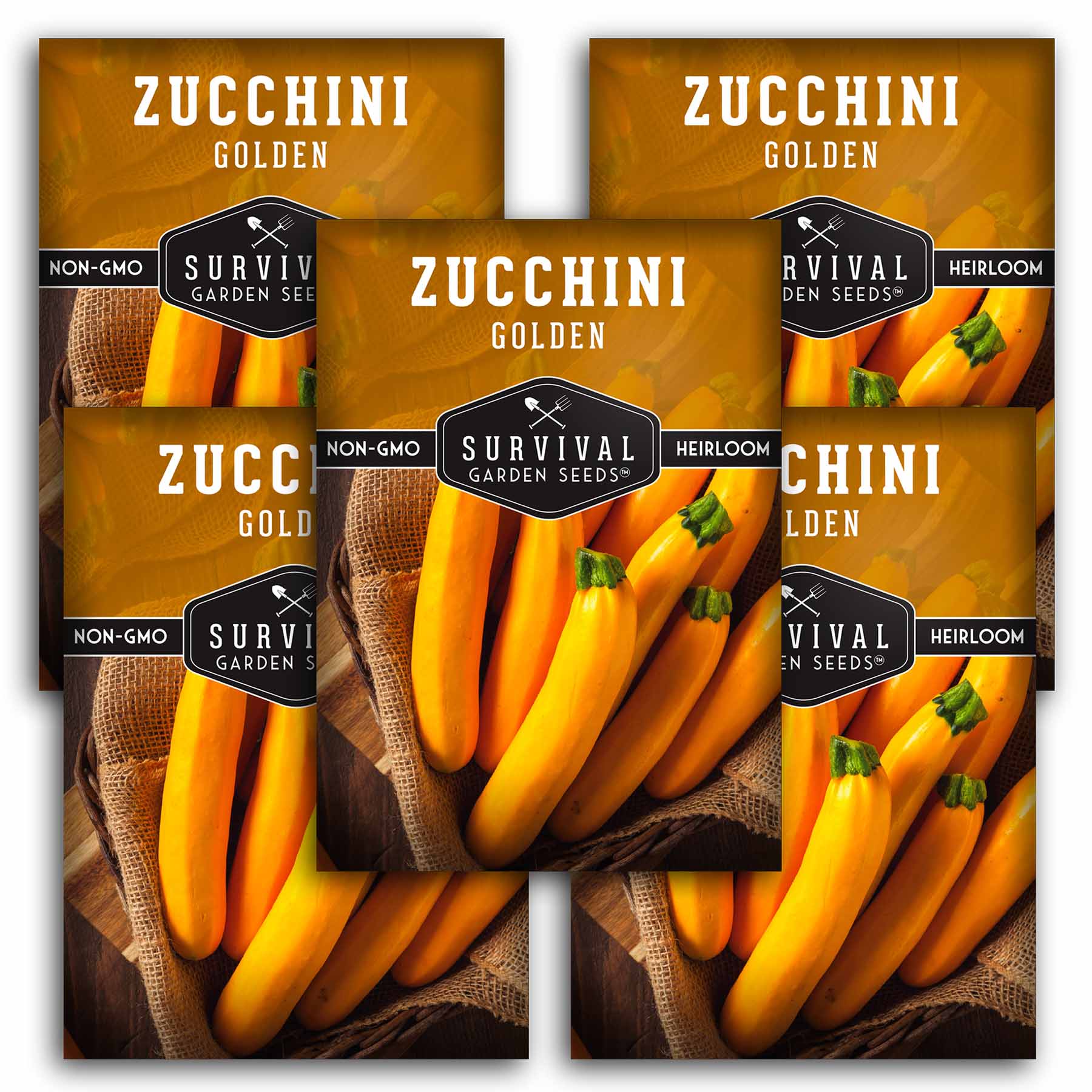 Golden Zucchini Seeds – Heirloom Yellow Squash – SurvivalGardenSeeds