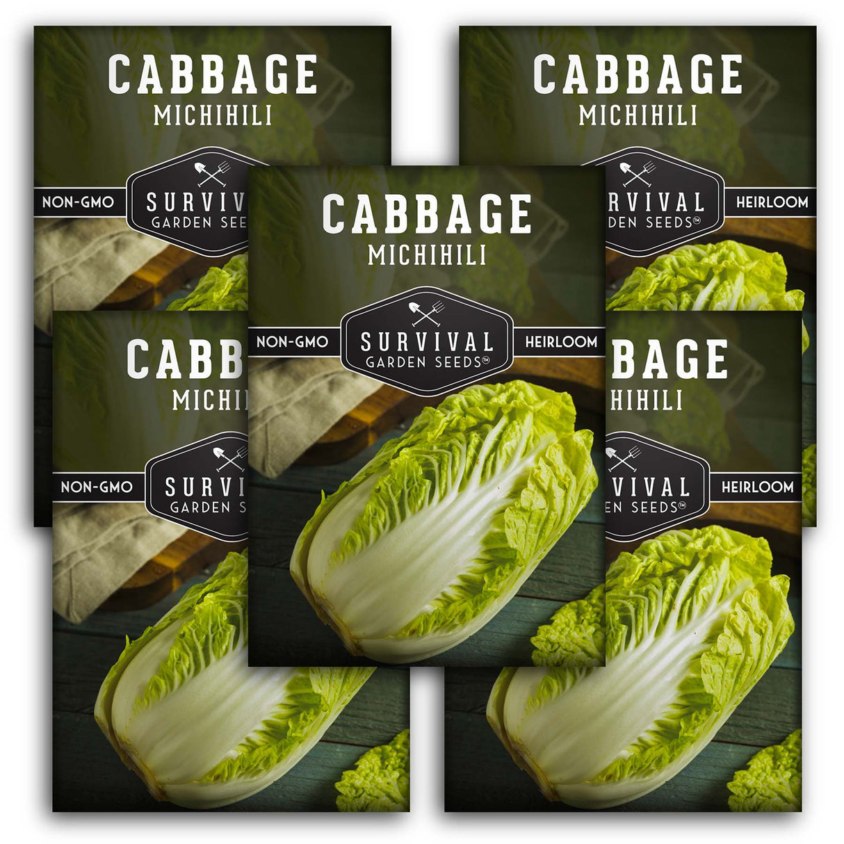 5 packets of Michihili cabbage seeds