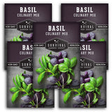 5 Packets of Culinary Mix Basil Seeds