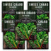 5 Packets of Rainbow Swiss Chard seeds