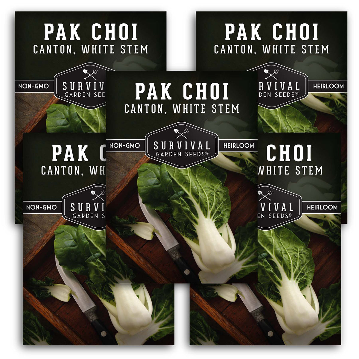 5 packets of Pak choi seeds