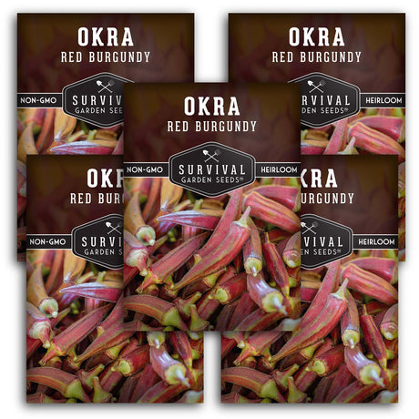 Red Burgundy Okra Seeds