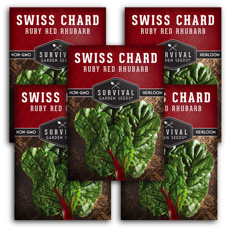 Ruby Red Rhubarb Swiss Chard Seeds