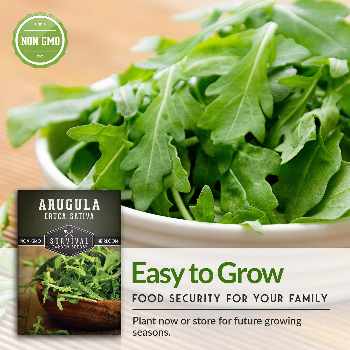 Arugula is easy to grow