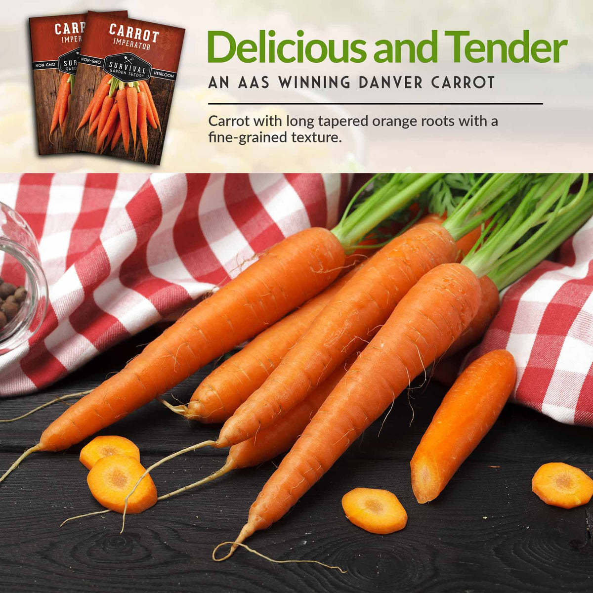 Imperator Carrots are an AAS award winning heirloom carrot
