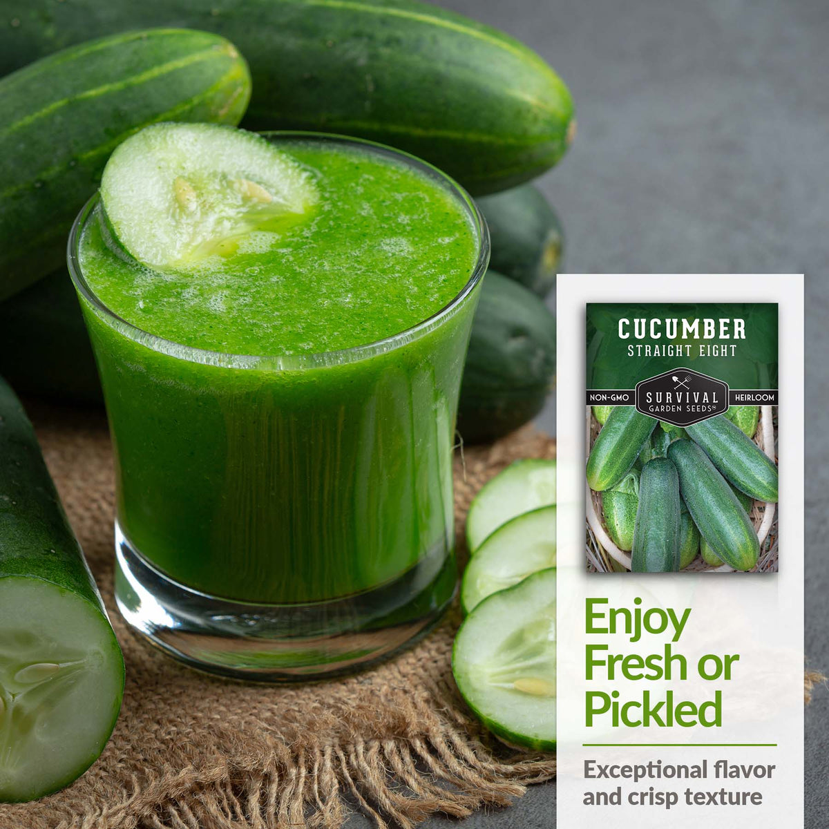 Enjoy Straight Eight Cucumbers fresh or pickled