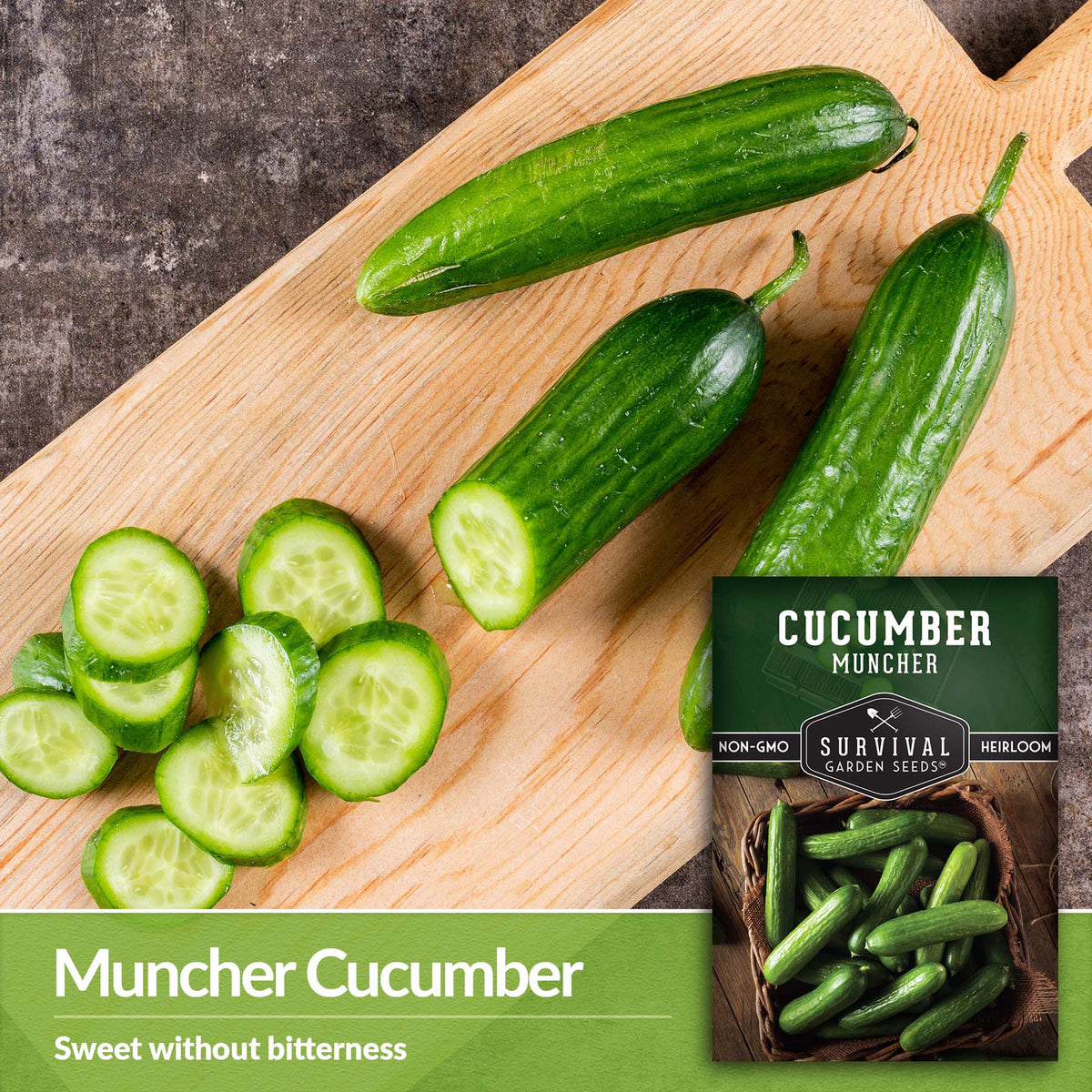Muncher Cucumbers are sweet without bitterness