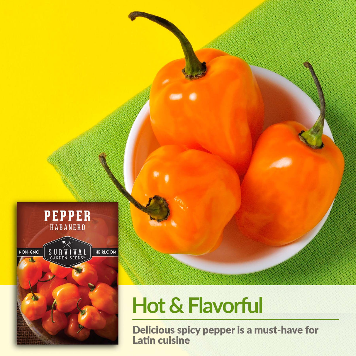 Habanero is a spicy pepper for Latin cuisine