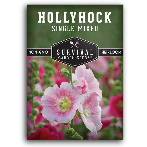 Single Mixed Hollyhock Seeds for Planting