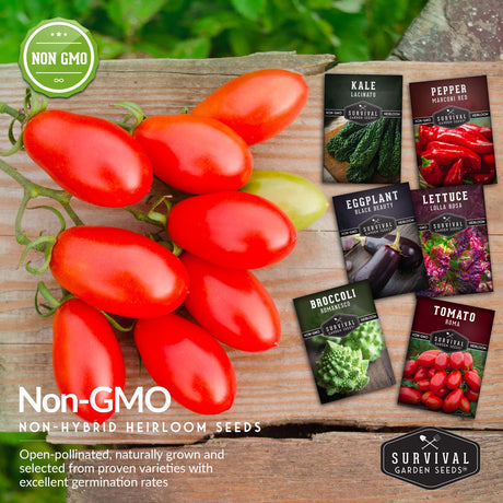 Non-GMO heirloom vegetable seeds