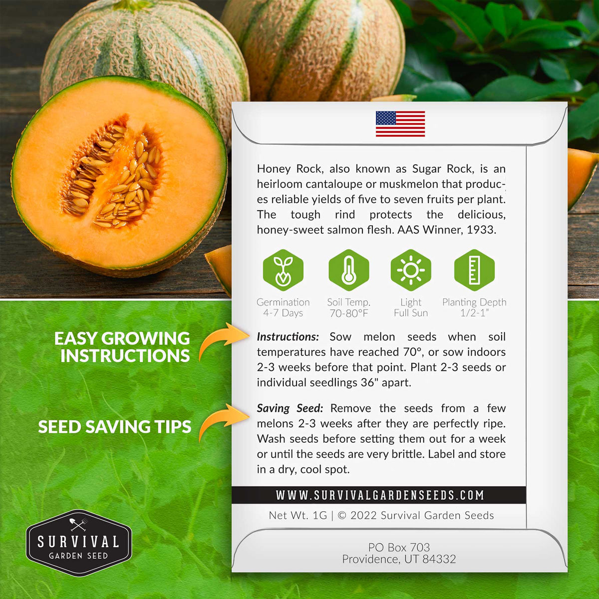 Melon Seeds for Planting – SurvivalGardenSeeds