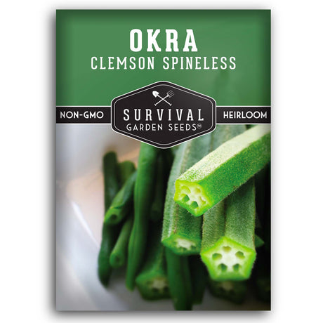 Clemson Spineless Okra Seeds for planting