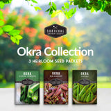 Okra Collection - 3 heirloom seed packets