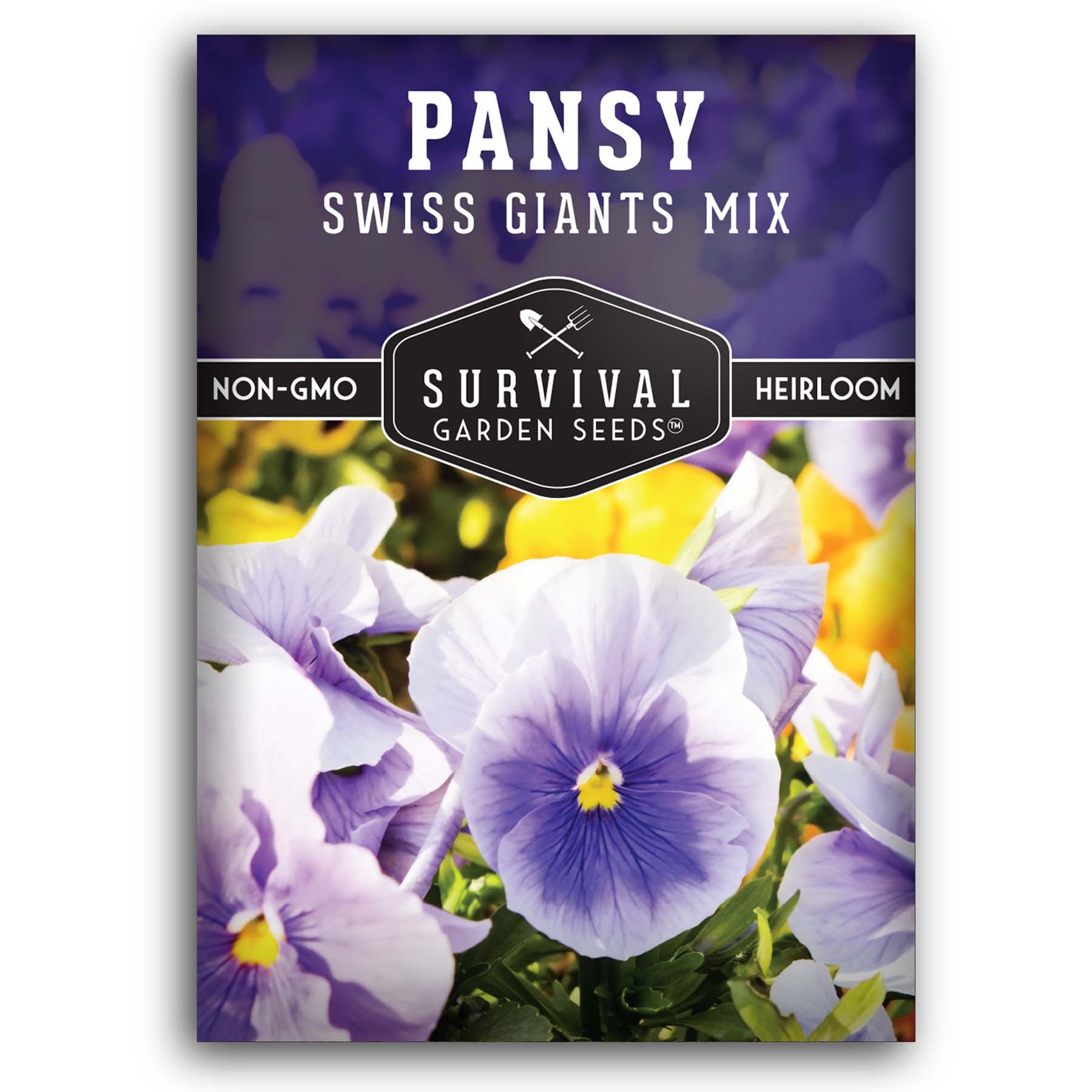 Swiss Giants Pansy Mix – Heirloom Edible Blooms – SurvivalGardenSeeds