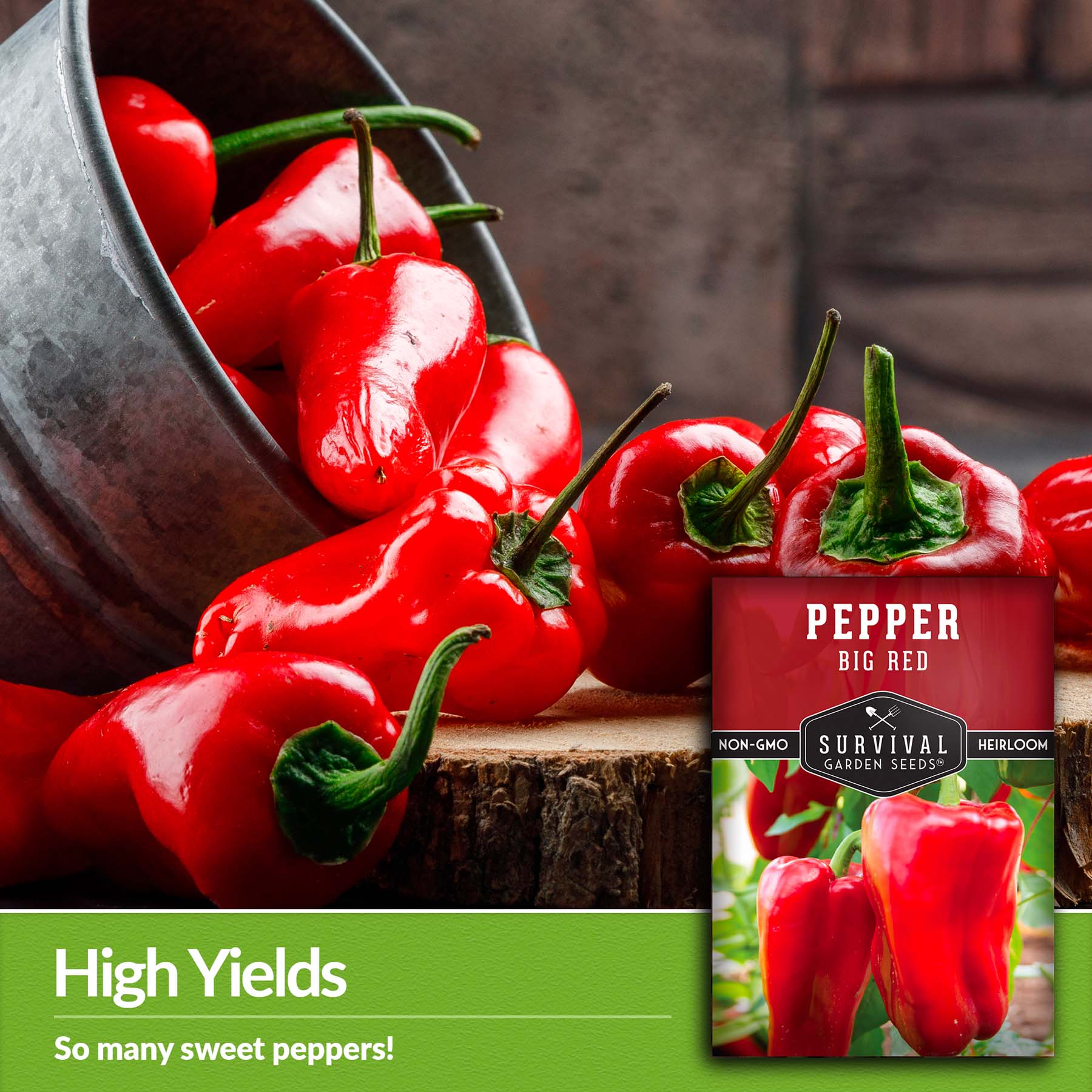 Large Red Sweet Bell Pepper Seeds