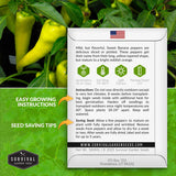 Sweet Banana Pepper seed planting instructions