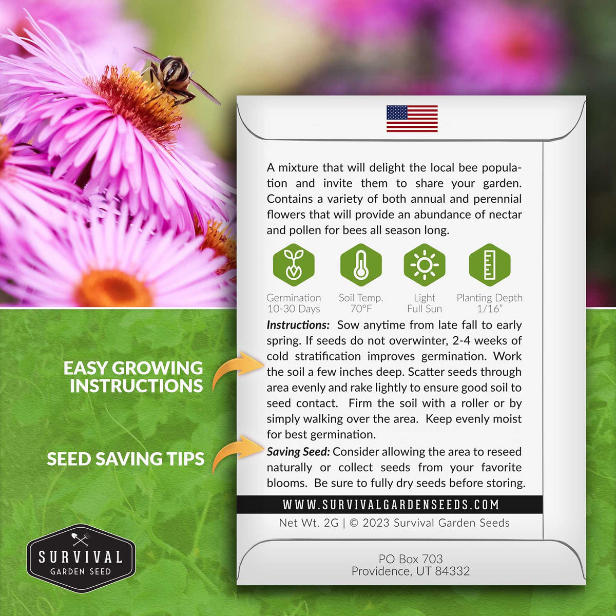 Pollinator mix seed planting instructions