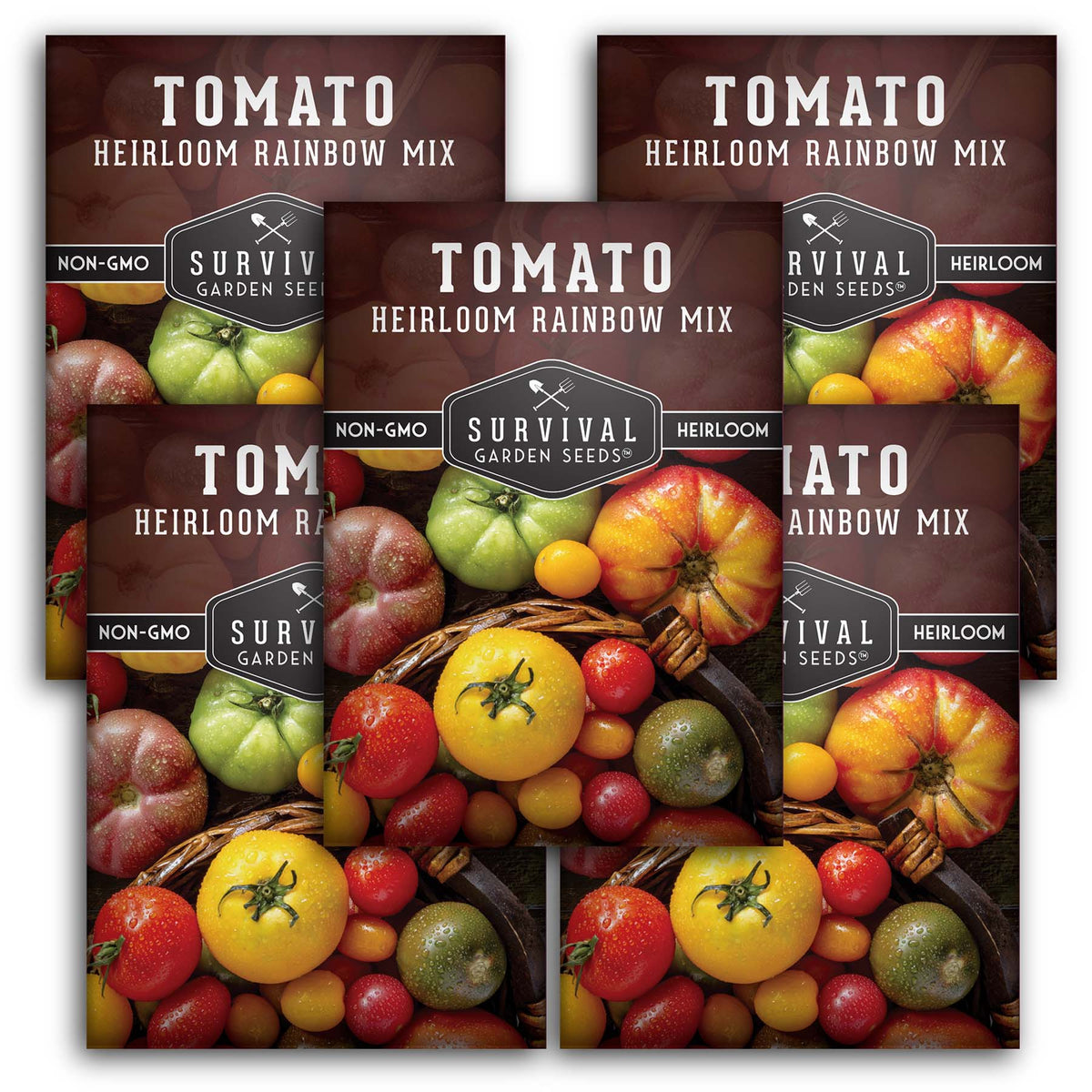 Heirloom Rainbow Mix Tomato Seed packets - quantity 5