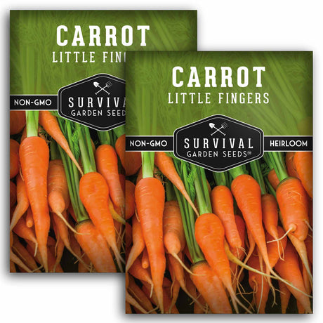 2 Packets of Little Fingers Carrot Seeds