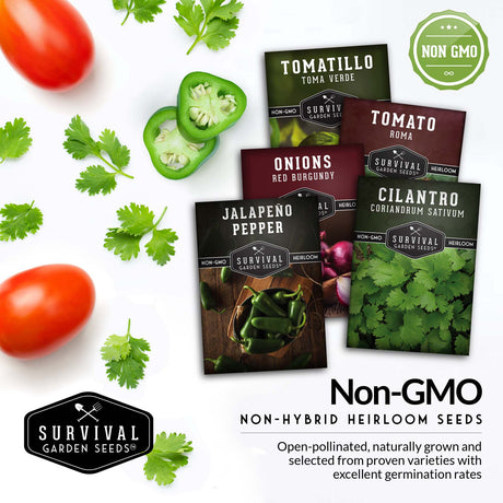 non-gmo heirloom vegetable seed packets