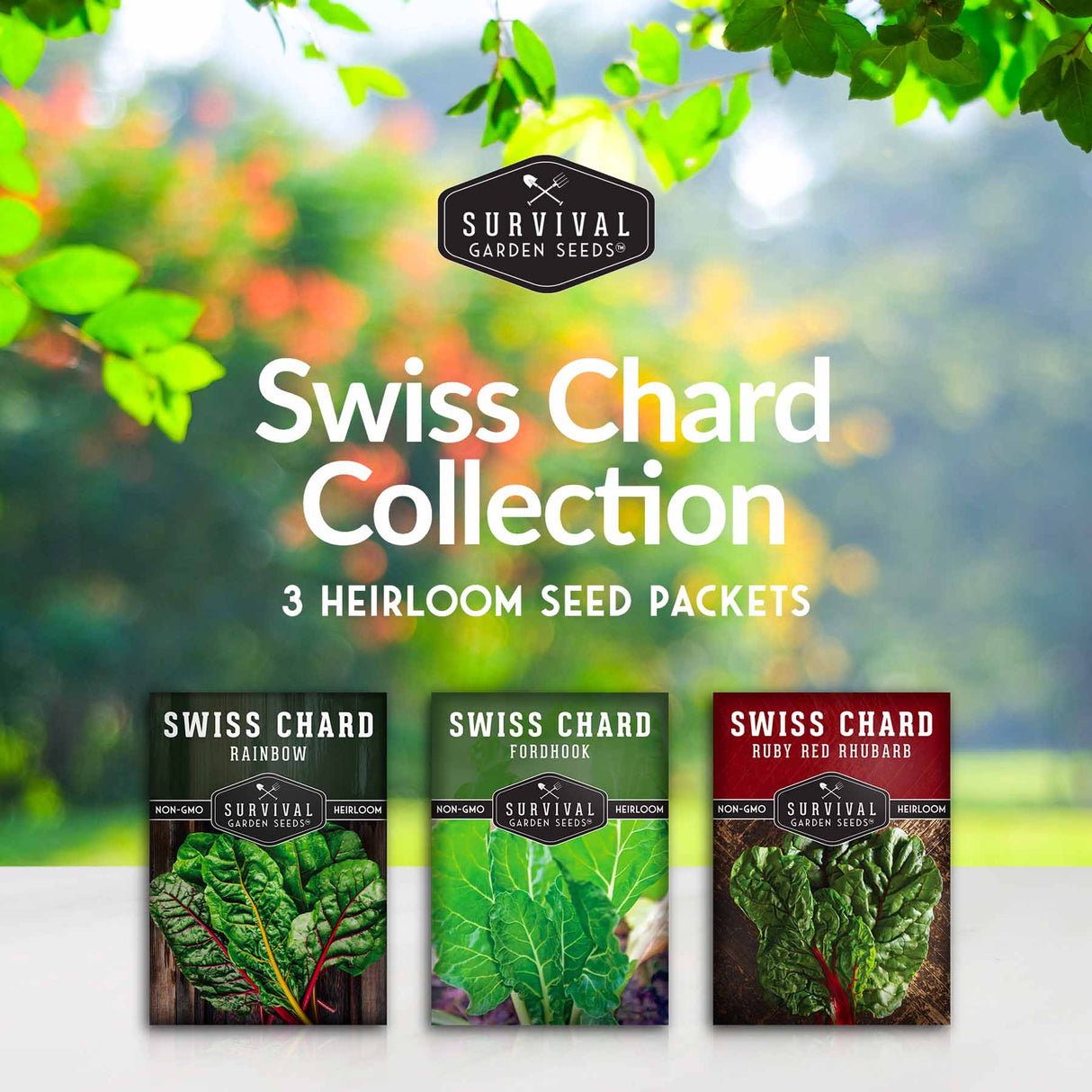 Swiss Chard Collection - 3 heirloom seed packets