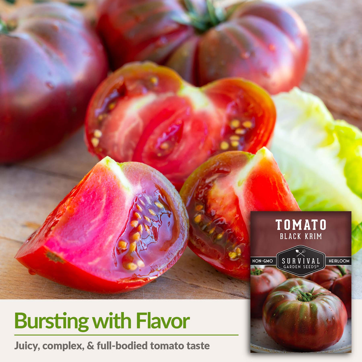 Black Krim tomatoes have a juicy full-bodied taste