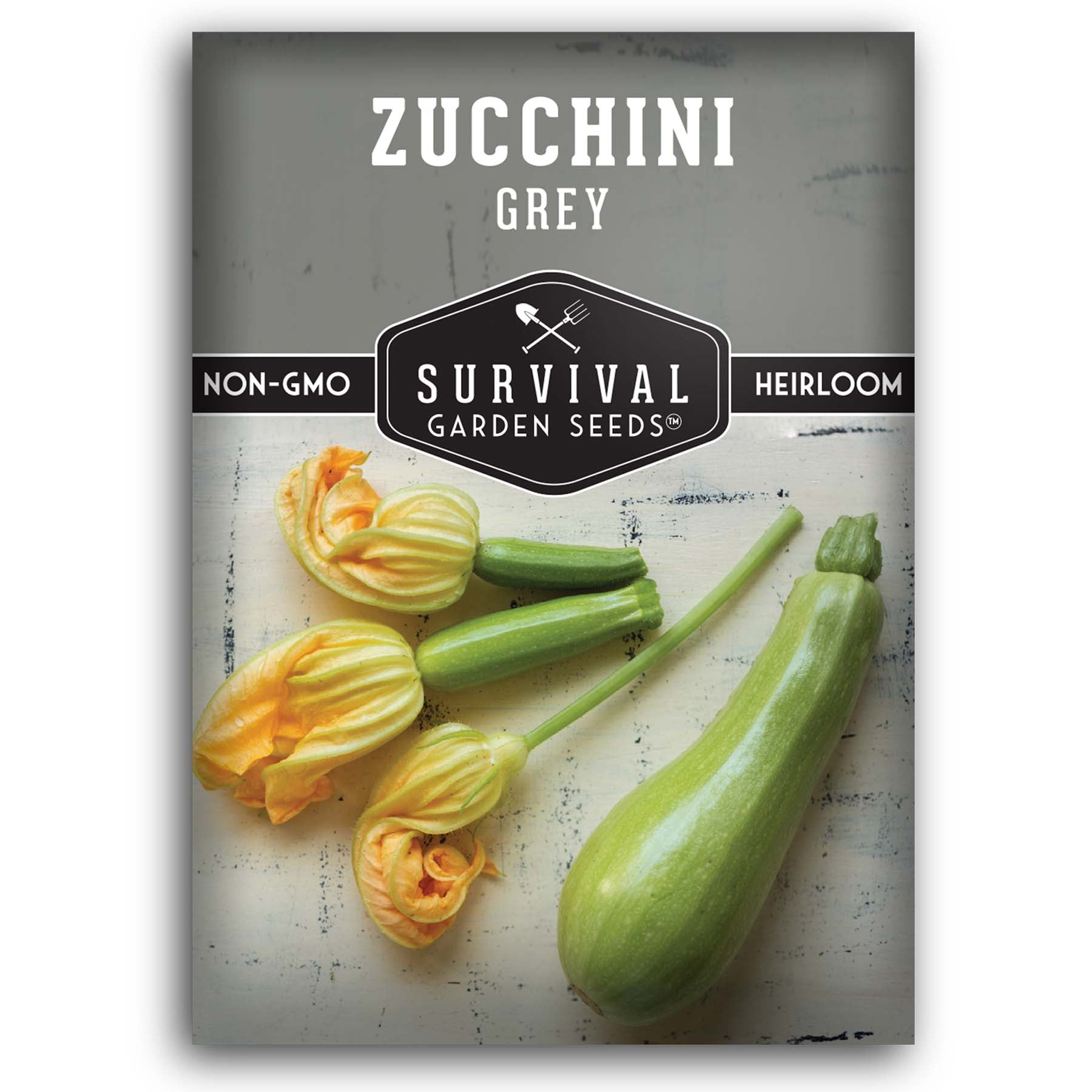 Grey Zucchini Seeds – Heirloom Bush Variety – SurvivalGardenSeeds